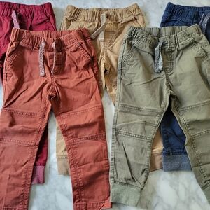 3T Cat & Jack Kids Joggers - Red, Orange, Tan, Green, Blue